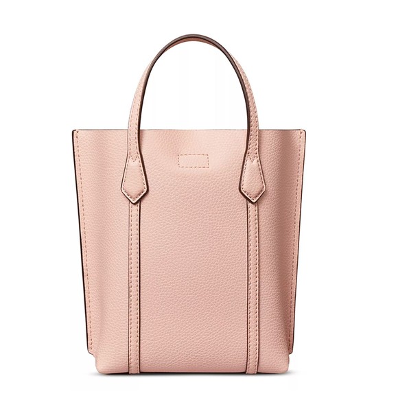 TORY BURCH PERRY Mini N/S Leather Crossbody Tote Shell Pink 142616 NWT $298 - Picture 15 of 16